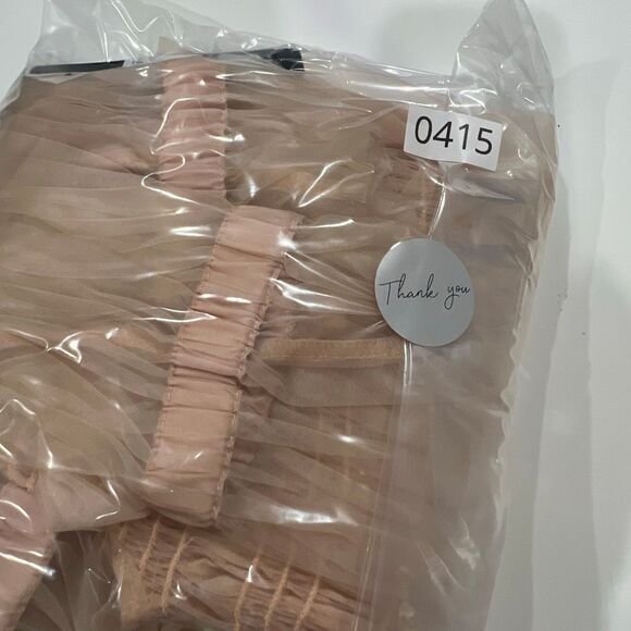 Beulah tulle organza ruffle blouse featuring a sheer, off-the-shoulder whimsical - Picture 15 of 15